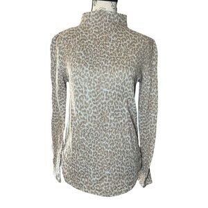 Beach Lunch Lounge Shayna Animal Print Turtleneck Sweater